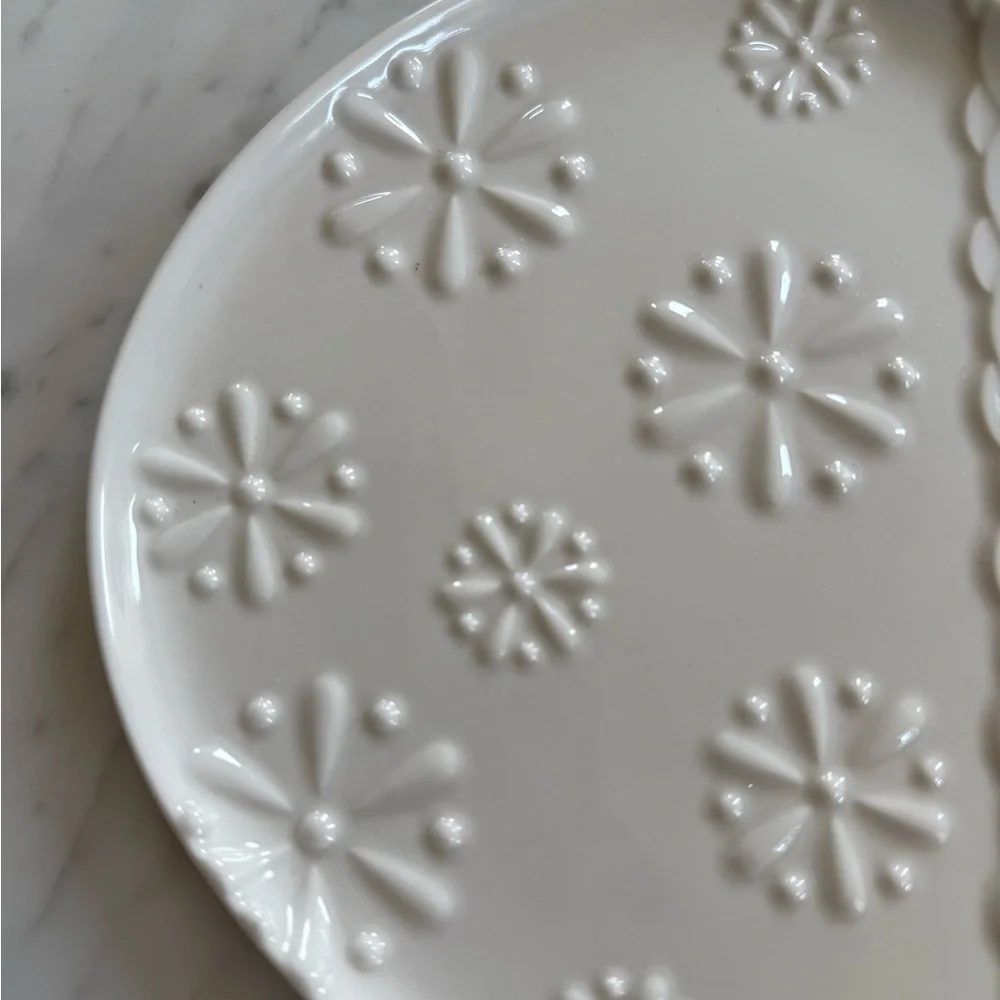 Original Designer Jonathan Adler White Porcelain Easter Egg Plate Platter